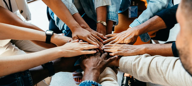 People holding hands