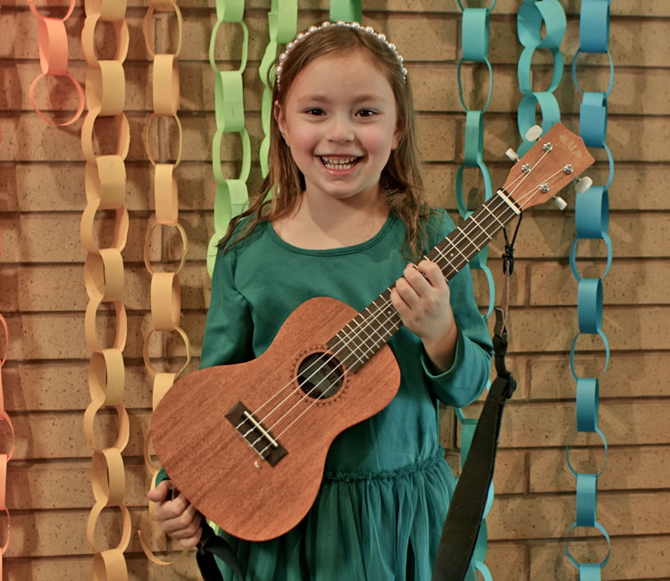 Girl with ukelele
