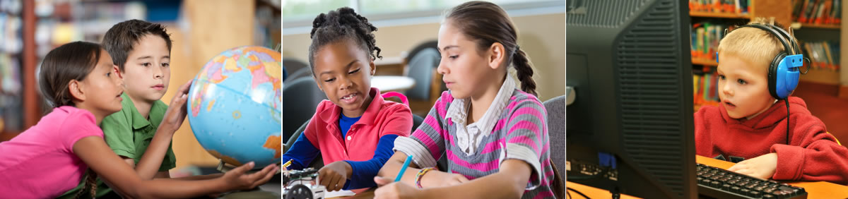 Photo of children at library