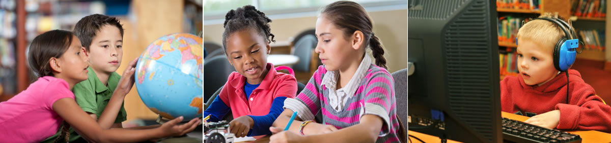 Photo of children at library