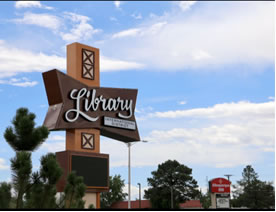 Library sign
